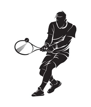 Наклейка на авто - Tennis Player v3, без фона
