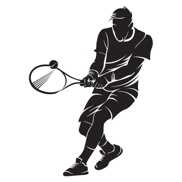 Наклейки на авто виды спорта Tennis Player v3