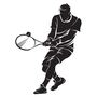 Наклейки на авто виды спорта Tennis Player v3