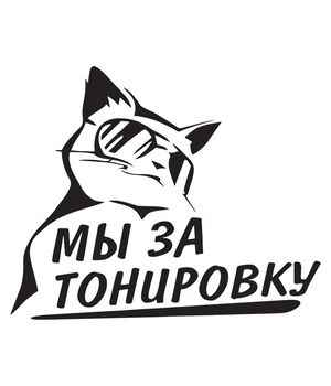Наклейка на авто - Мы за тонировку, без фона