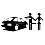 Наклейка на авто - Like sex and love car