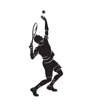 Наклейка на авто - Tennis Player v4, без фону