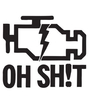 Наклейка на авто - Oh Shit, без фона
