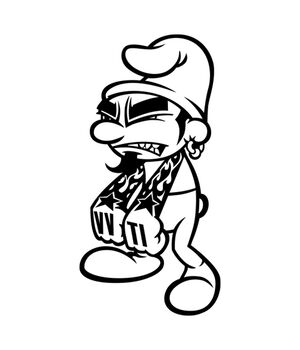 Наклейка на авто - VVTI Smurf, без фону