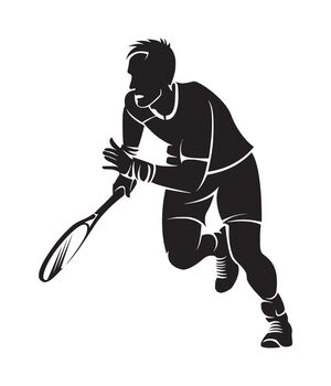 Наклейка на авто - Tennis Player v5, без фону