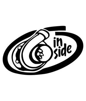 Наклейка на авто - Turbo inside, без фона