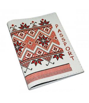 Патриотическая обложка на паспорт -Украинская вышивка-