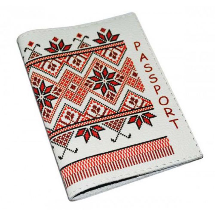 Патріотична обкладинка на паспорт -Українська вишивка-