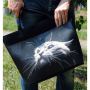 Кожаная женская сумка-шоппер "Кот"