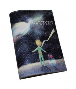 Кожаная обложка для паспорта -Маленький принц-
