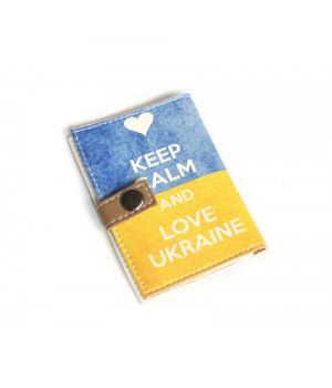 Обложка для ID паспорта -Keep calm and love Ukraine-