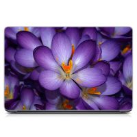 Універсальна наклейка для ноутбука 15.6"-13.3" Фіолетова квітка Матова 380х250 мм