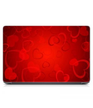 Наклейка на ноутбук Красная Матовая