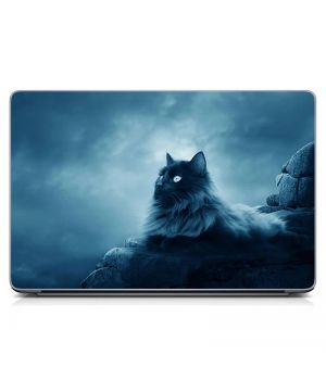 Универсальная наклейка на ноутбук 15.6"-13.3" Кот, готика Матовая 380х250 мм