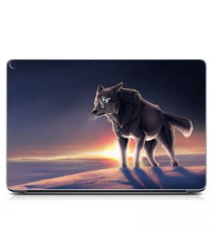 Наклейка на ноутбук Волк одиночка Матовая