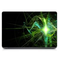 Универсальная наклейка для ноутбука, 13.3"-17.3” 400x260 мм Зеленая абстракция Матовая