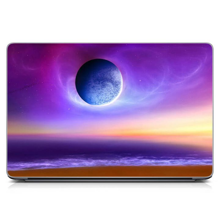 Універсальна наклейка для ноутбука 15.6"-13.3" Фіолетова композиція Матова 380х250 мм