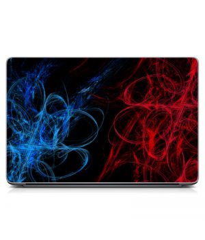 Универсальная наклейка на ноутбук 15.6"-13.3" Сине красная абстракция Матовая 380х250 мм