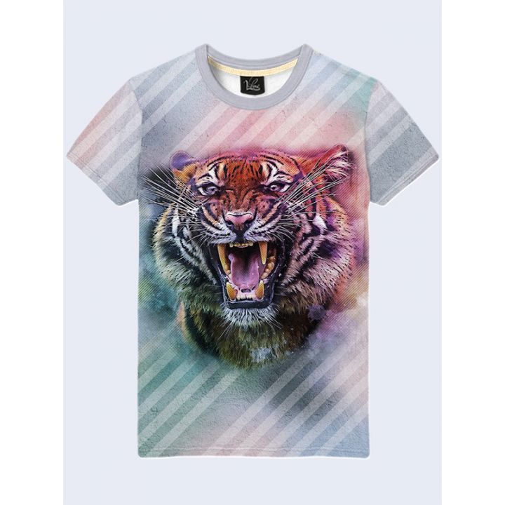 Чоловіча футболка Тигр та полоски
