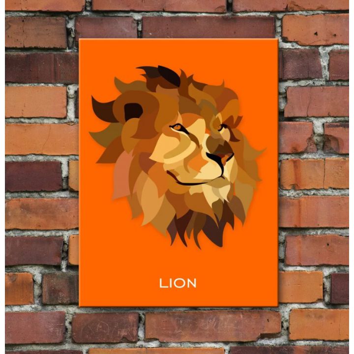 Постер на холсте "Лев"