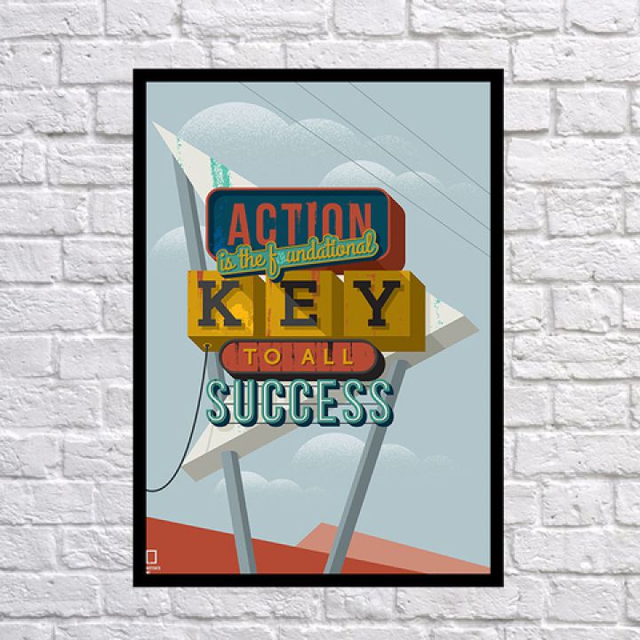 Прикольний інтер'єрний постер Ключ до успіху, 42х59 см