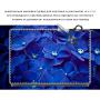 Універсальна наклейка для ноутбука, 13.3"-17.3” 400x260 мм Сині квіти Матова