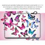 Универсальная наклейка для ноутбука, 13.3"-17.3” 400x260 мм Pink Butterflies Матовая