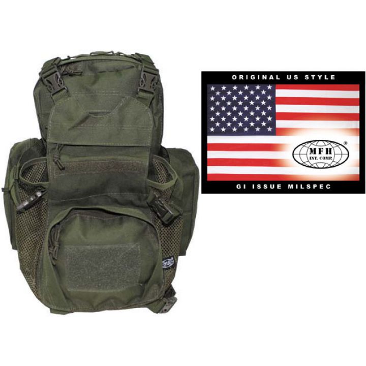Камуфляжный рюкзак тактический 12л MFH Molle тёмно-зелёный 30363B