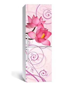 Декоративная самоклеющаяся пленка для холодильника, 60х180 см Pink lotus