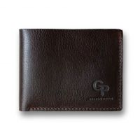 Мужское кожаное портмоне на магните коричневое Grande Pelle 508420