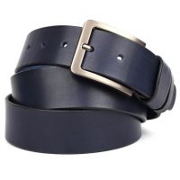 Шкіряний ремінь синій 40мм чоловічий "Оксфорд" Limary sk400310
