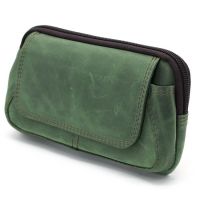 Портмоне, сумка чохол з кінської шкіри зелена