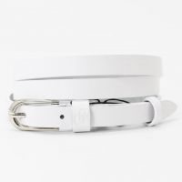 Ремень женский тонкий Grande Pelle 1022040033 в белом цвете