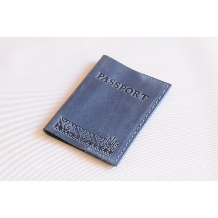 Дизайнерская кожаная обложка на паспорт, 77189