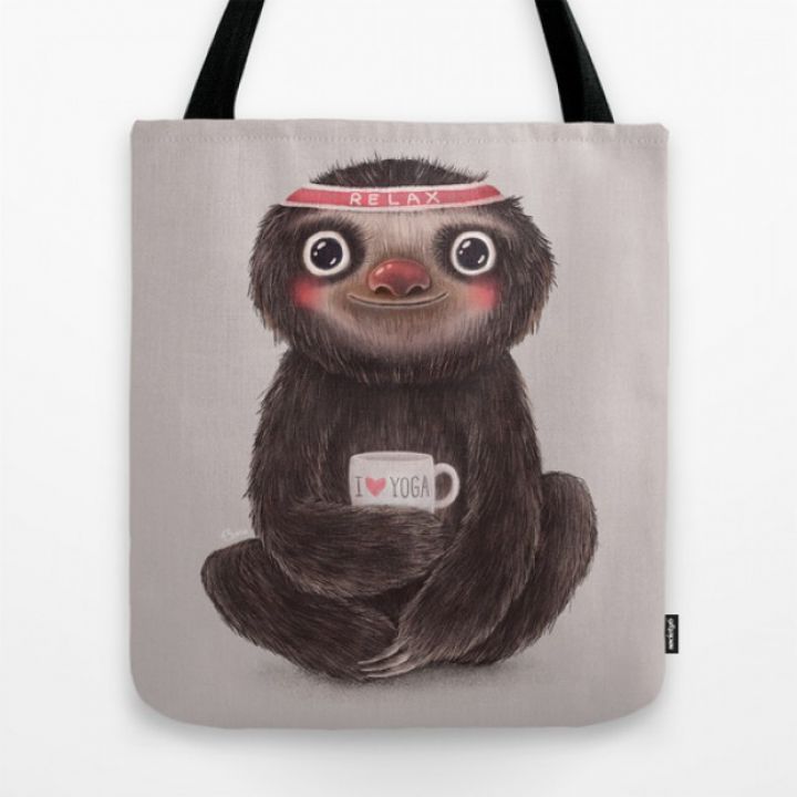 Тканинна сумка з малюнком Sloth I♥yoga