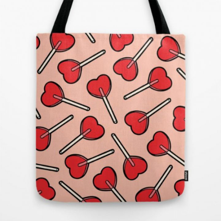 Текстильна сумка Love Heart Lollipop Pattern