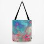 Тканинна сумка з малюнком Between the Lines - tropical flowers