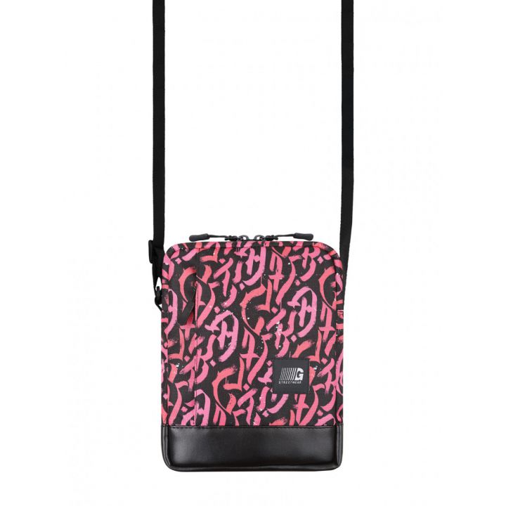 Сумка через плечо Messenger Copy Leather розовая каллиграфия