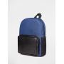 Рюкзак SOFT с карманом с эко-кожи синий меланж 4,19