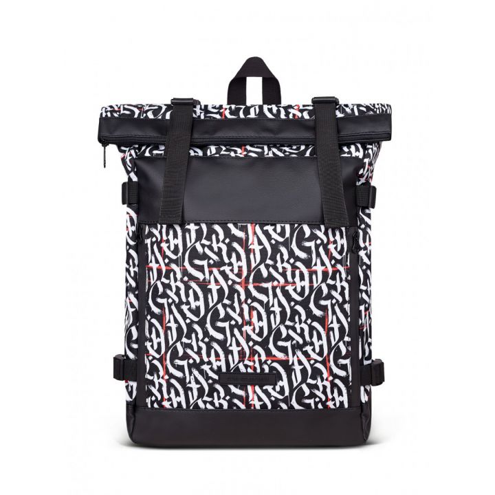 Рюкзак FLY BACKPACK белая каллиграфия с красными линиями 1,20