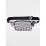 Сумка бананка поясная Stinger, бело черная