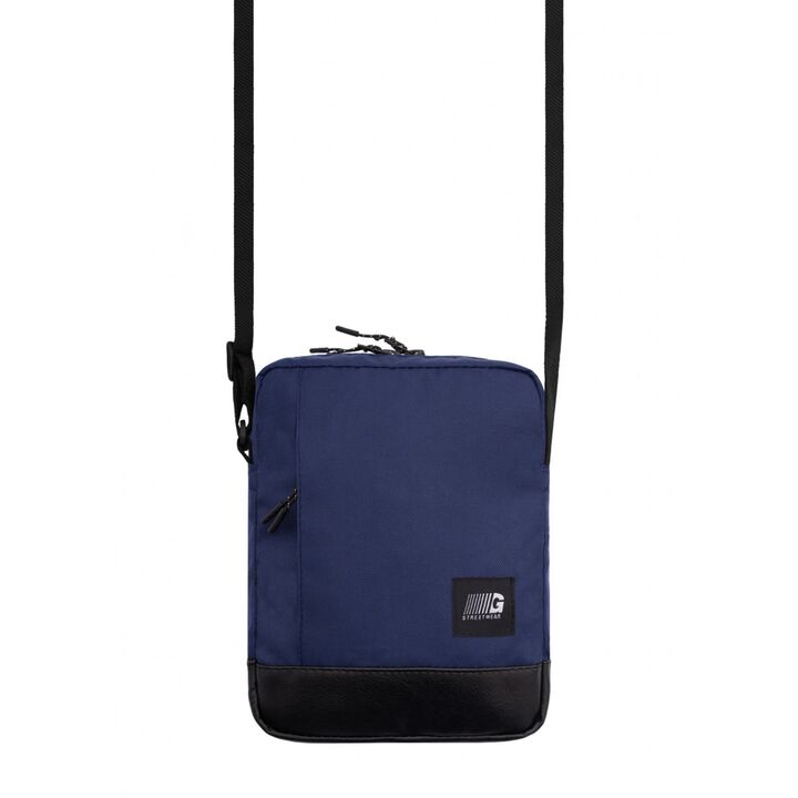 Сумка через плечо Messenger Copy Leather темно синяя