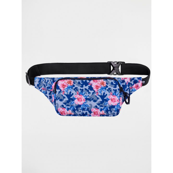 Сумка бананка поясная Stinger, камуфляж с розами