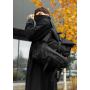 Чоловічий рюкзак рол Sambag RollTop Double чорний тканевий