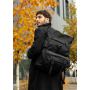 Чоловічий рюкзак рол Sambag RollTop Double чорний тканевий