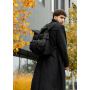 Чоловічий рюкзак рол Sambag RollTop Double чорний тканевий
