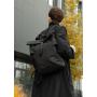 Чоловічий рюкзак рол Sambag RollTop Double чорний тканевий
