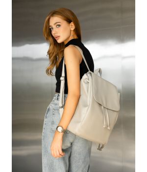 Жіночий рюкзак Sambag Loft LN сірий шовк