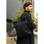 Чоловічий рюкзак ролл Sambag RollTop KZN чорний тканевий