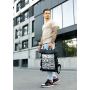 Чоловічий рюкзак Sambag RollTop Hacking чорний принт "Zebra"